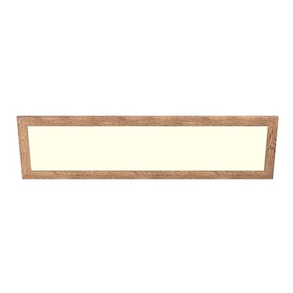 Eglo - LED RGBW накладна панель SALOBRENA-C WOOD із регулюванням яскравості LED/34W/230V 2700-6500K 34x124 cm коричнева + пульт дистанційного керування
