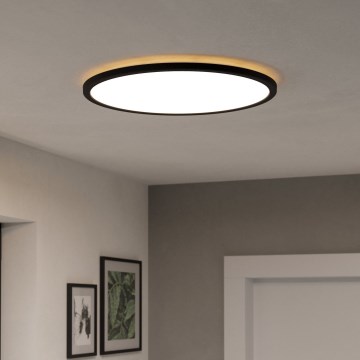 Eglo - LED RGBW Стельовий світильник для ванної з регулюванням яскравості LED/16,8W/230V 2700-6500K діаметр 50 см IP44 чорний ZigBee