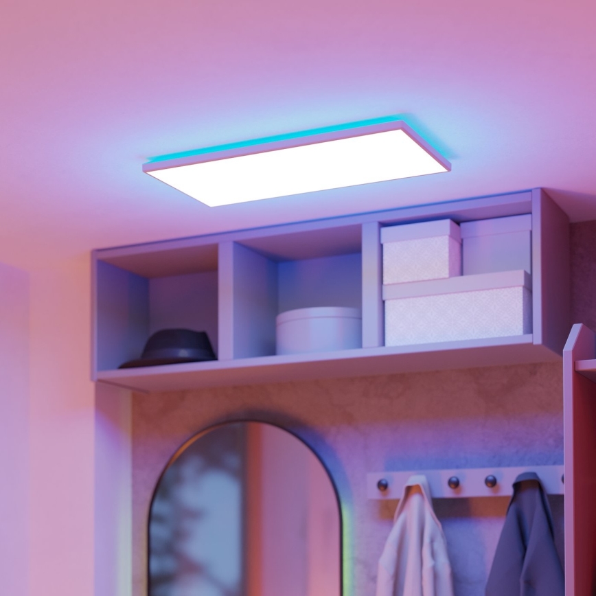 Eglo - LED RGBW Стельовий світильник для ванної з регулюванням яскравості LED/17,2W/230V 2700-6500K 30x57см IP44 білий ZigBee
