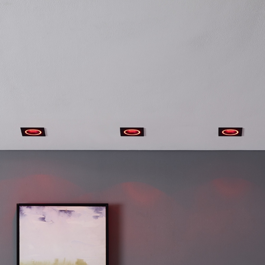 Eglo - LED RGBW Стельовий вбудований світильник з регулюванням яскравості LED/4,7W/230V чорний