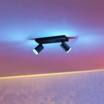 Eglo - LED RGBW точковий світильник з регулюванням яскравості 2xLED/3,7W/230V 2700-6500K чорний
