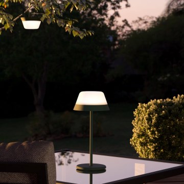 Eglo - LED RGBW Вулична сенсорна лампа з регулюванням яскравості 2в1 LED/1,5W/5V 2600 mAh IP54 зелений