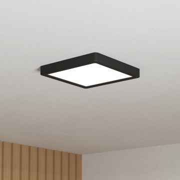 Eglo - LED стельовий світильник для ванної кімнати LED/10,5W/230V 22x22 cm IP44 чорний