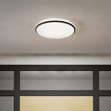 Eglo - LED стельовий світильник для ванної кімнати LED/18W/230V 3000/4000/6500K IP54 чорний