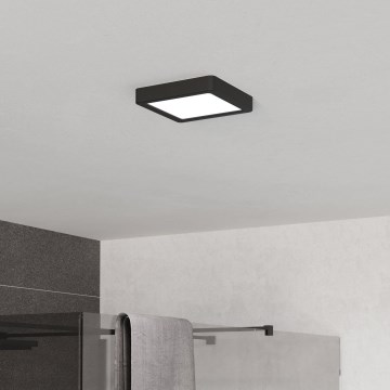 Eglo - LED стельовий світильник для ванної кімнати LED/7W/230V 15x15 см IP44 чорний