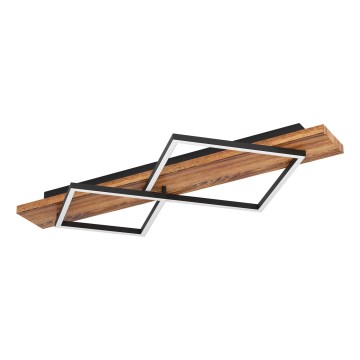 Eglo - LED стельовий світильник LED/13W/230V + LED/15W чорний/коричневий