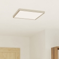 Eglo - LED стельовий світильник LED/17,5 Вт/230 В 2700/4000/6500K 39x39 см матовий хром