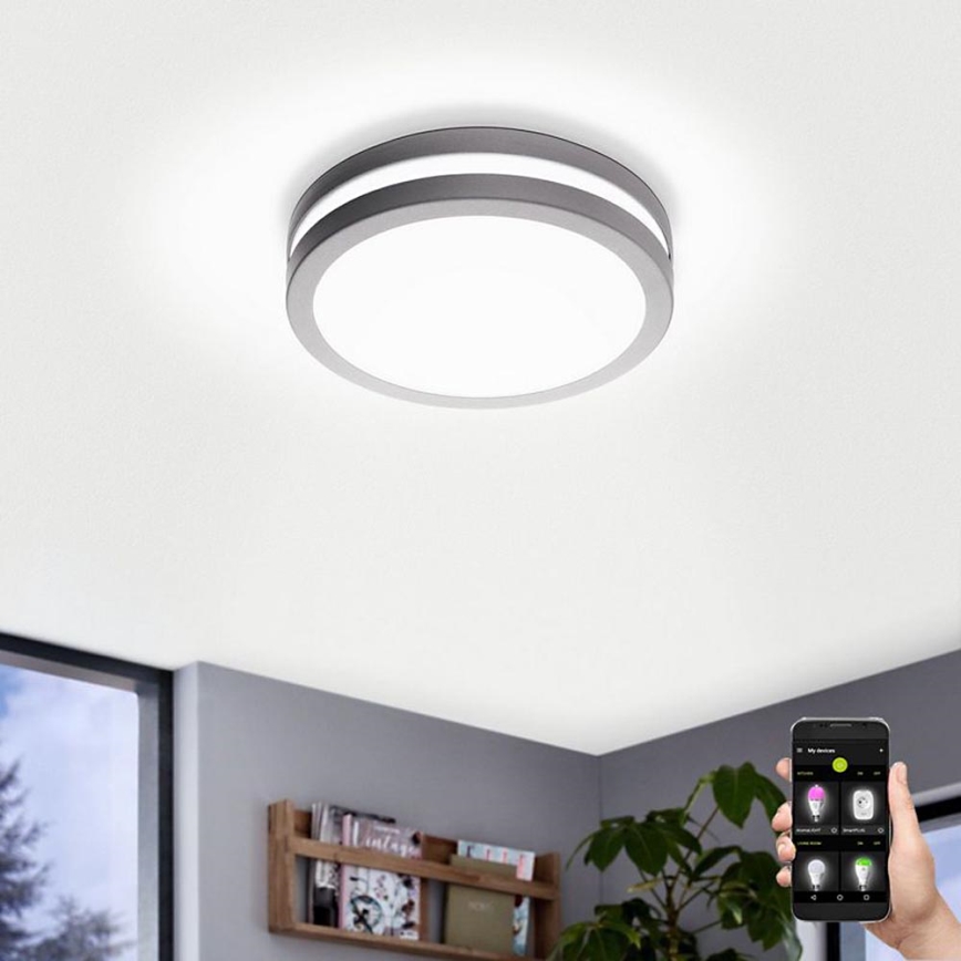 Eglo - LED світильник для ванної з регулюванням яскравості LOCANA-C LED/14W сірий IP44