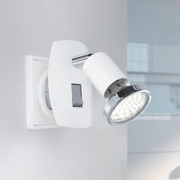 Eglo - LED світильник у розетку 1xGU10/2,8W/230V білий