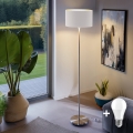 Eglo - LED  Торшер TUNJA 1xE27/60W/230V матовий хром/білий