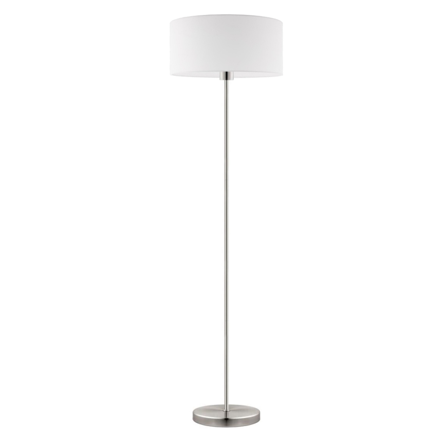 Eglo - LED  Торшер TUNJA 1xE27/60W/230V матовий хром/білий