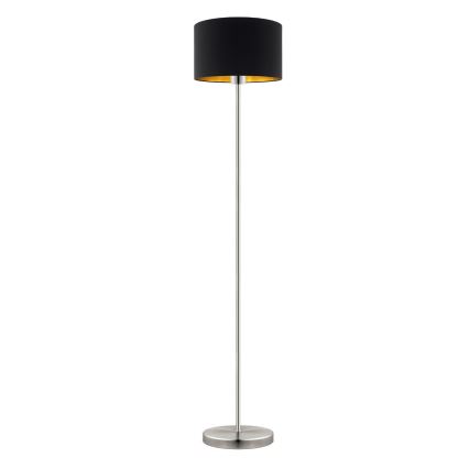 Eglo - LED  Торшер TUNJA 1xE27/60W/230V матовий хром/чорний