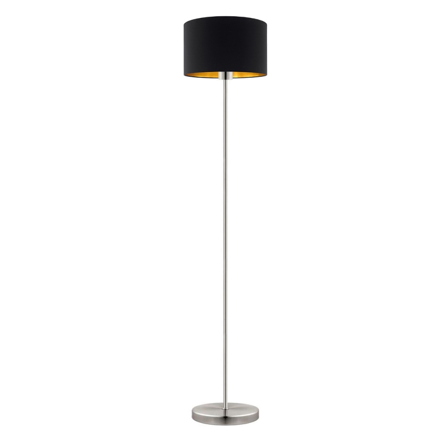 Eglo - LED  Торшер TUNJA 1xE27/60W/230V матовий хром/чорний