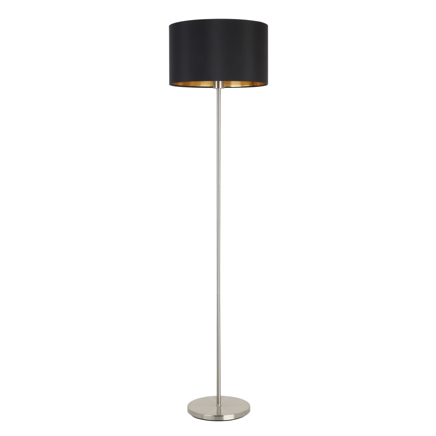 Eglo - LED  Торшер TUNJA 1xE27/60W/230V матовий хром/чорний