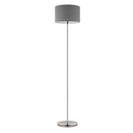 Eglo - LED  Торшер TUNJA 1xE27/60W/230V матовий хром/сірий