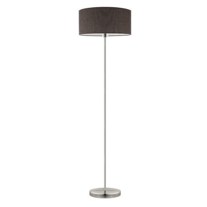 Eglo - LED  Торшер TUNJA 1xE27/60W/230V матовий хром/коричневий