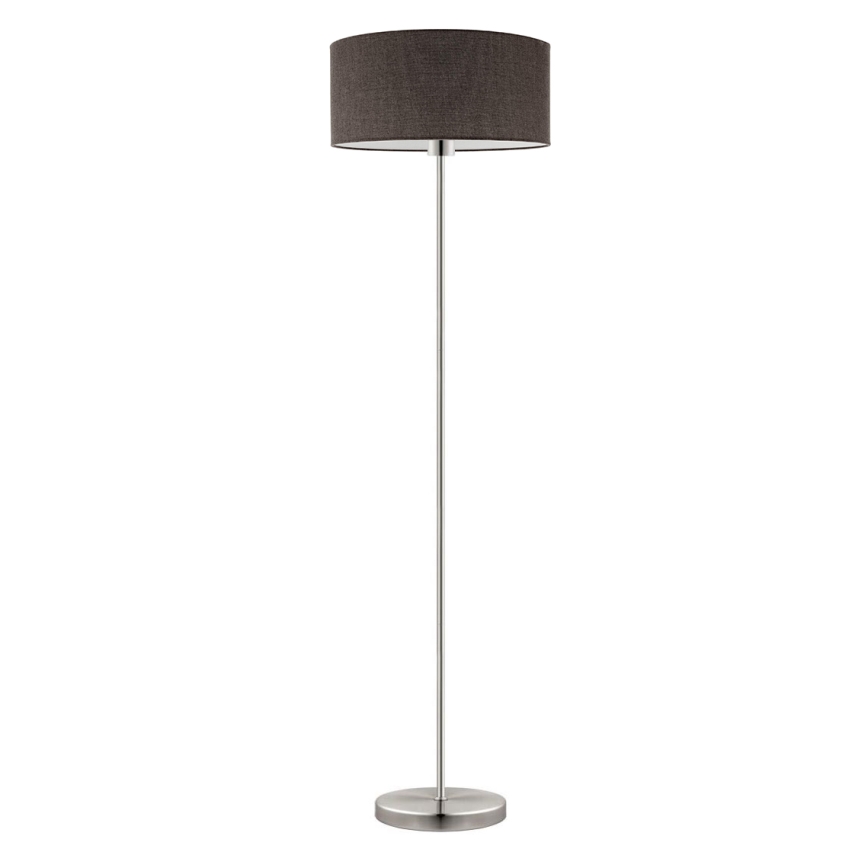 Eglo - LED  Торшер TUNJA 1xE27/60W/230V матовий хром/коричневий