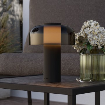 Eglo - LED Вулична сенсорна лампа з регулюванням яскравості LED/2,25W/5V 2400-4000K 5200 mAh IP44 чорний