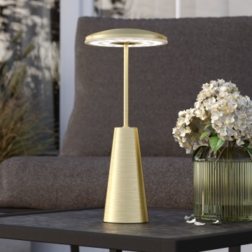 Eglo - LED Вулична сенсорна лампа з регулюванням яскравості LED/2,8W/5V 2400K/3000K/4000K 5200 mAh IP54 золотий