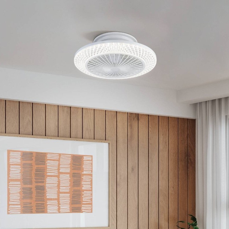 Eglo - LED затемнюваний стельовий вентилятор 3xLED/12,6W/230V 2700-6500K діам. 55 см білий + пульт дистанційного керування