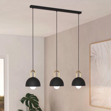 Eglo - Люстра на мотузці 3xE27/40W/230V чорна