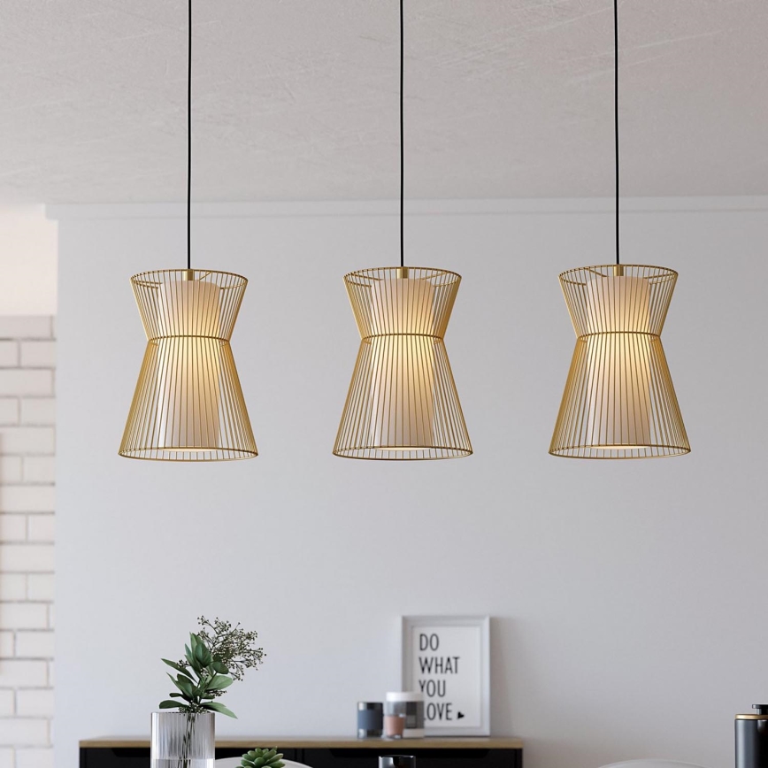 Eglo - Люстра на мотузці 3xE27/40W/230V золота