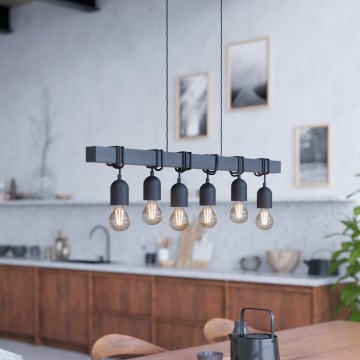 Eglo - Люстра на подвесном тросе TOWNSHEND 6xE27/60W/230V