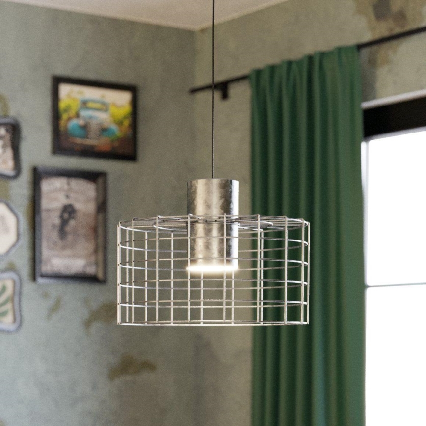 Eglo - Люстра на тросе 1xE27/40W/230V ⌀ 38 см серебряная