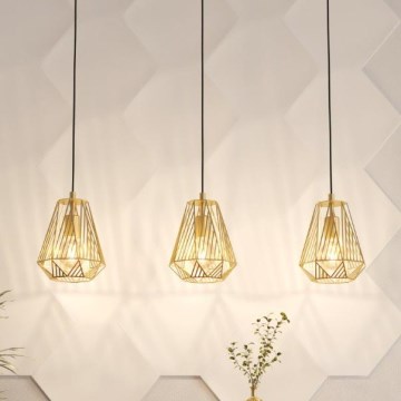 Eglo - Люстра на тросе 3xE27/40W/230V золотая