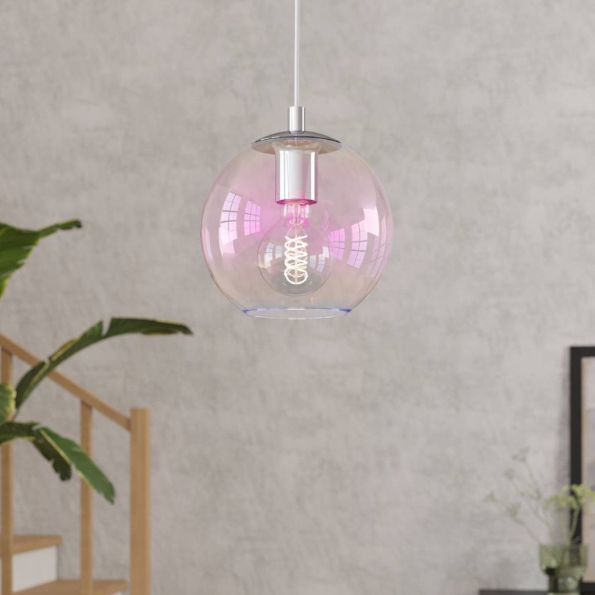 Eglo - Люстра на тросі 1xE27/60W/230V глянцевий хром