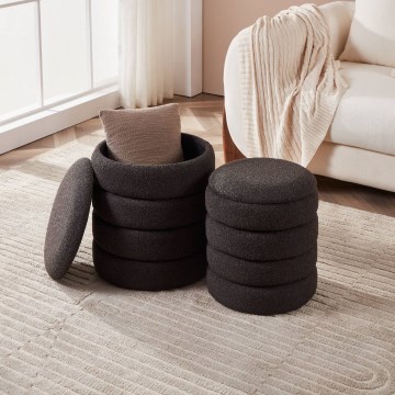 Eglo - НАБІР 2x Табурет діаметр 33,5/40 см чорний