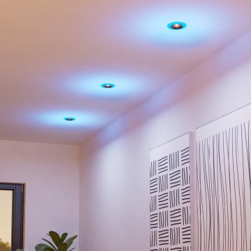 Eglo - НАБІР 3x LED RGBW Вбудований стельовий світильник для ванної з регулюванням яскравості 3xLED/3,8W/230V 2700-6500K IP44 + пульт дистанційного керування