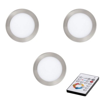 Eglo - НАБІР 3x LED Вбудоване світильник TINUS LED/11W/230V + дистанційне керування