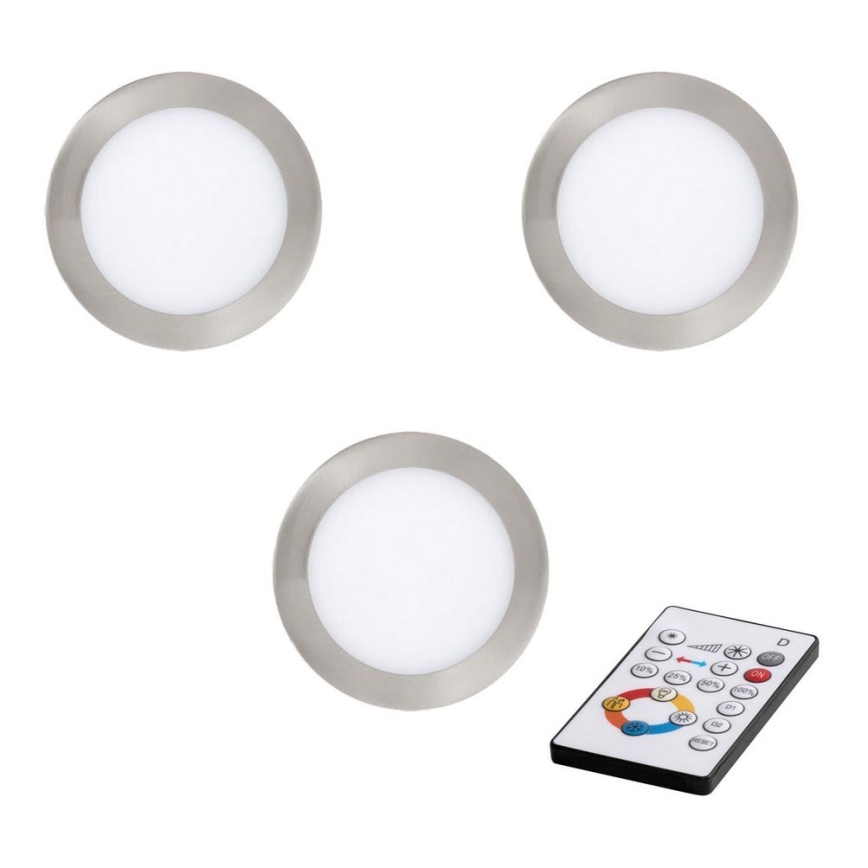 Eglo - НАБІР 3x LED Вбудоване світильник TINUS LED/11W/230V + дистанційне керування
