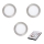 Eglo - НАБІР 3x LED Вбудоване світильник TINUS LED/11W/230V + дистанційне керування