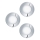 Eglo - НАБІР 3x Вбудований стельовий LED світильник для ванної FUEVA 1xLED/2,8W/230V IP44 глянцевий хром