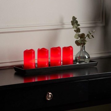 Eglo - НАБІР 4x Різдвяна LED декорація ADVENT 1xLED/0,18W/2xCR2032 + ДК