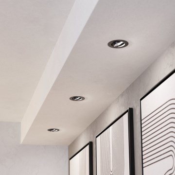Eglo - НАБІР із 3 димованих вбудованих стельових LED-світильників, LED/6,4 Вт/230 В, діам. 8,8 см, чорний