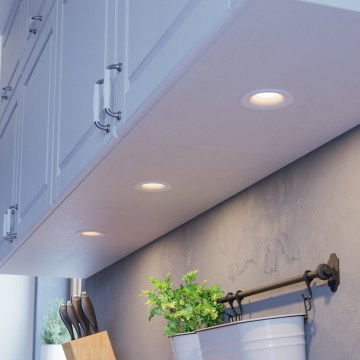 Eglo - Набір із 3 шт. затемнюваних вбудованих світильників LED/4,8W/230V, діам. 8,8 см, білий