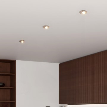 Eglo - НАБІР із 3 світлодіодних вбудованих точкових світильників 1xGU10/4,5W/230V матовий хром