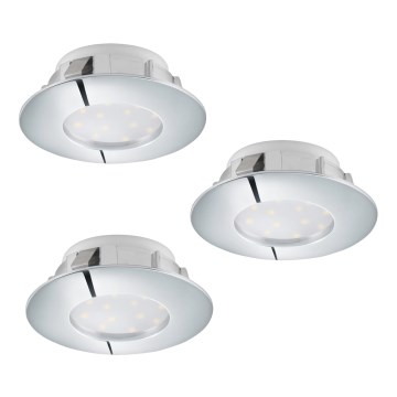 Eglo - Набір із 3 вбудованих LED-точкових світильників PINEDA LED/6W/230V
