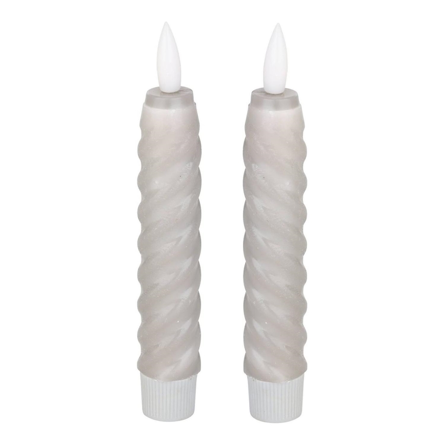 Eglo - НАБОР 2x Светодиодная свеча LED/1xAAA 15 см серый