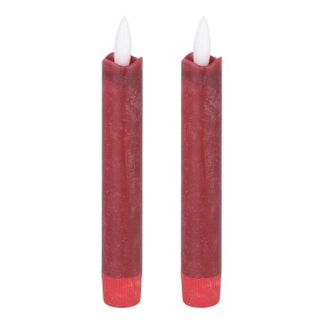 Eglo - НАБОР 2x Светодиодная свеча LED/1xAAA 15 см красный