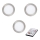 Eglo - Набор 3x светодиодных диммируемых встраиваемых светильника TINUS LED/17W/230V + пульт ДУ
