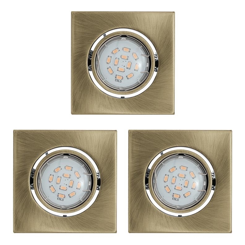 Eglo - НАБОР 3x Светодиодный встроенный светильник IGOA 3xGU10/5W/230V