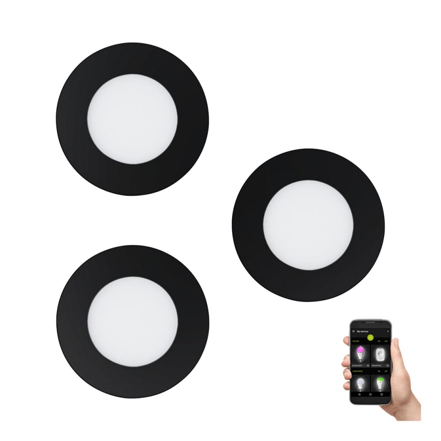 Eglo - Набор из 3 диммируемых светодиодных светильников для ванной FUEVA-Z 1×LED/2,8 Вт/230 В IP44 диам. 8,5 см