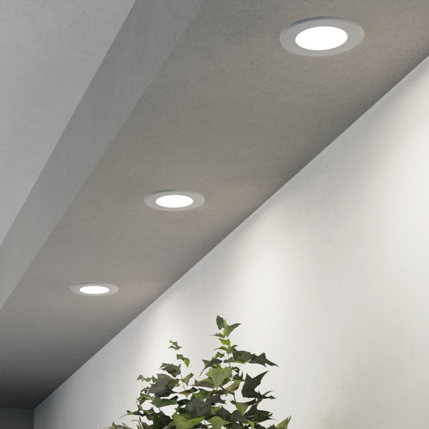 Eglo - Набор из 3 шт. встраиваемых потолочных LED-светильников LED/3,7W/230V 2700/4000/6500K Ø 8,8 см, белый