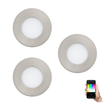 Eglo - НАБОР из 3 светильников с LED RGB, регулируемое потолочное освещение FUEVA-C 1xLED/3W/230V