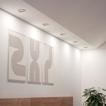 Eglo - Набор из 5 встраиваемых точечных светильников LED/4,8W/230V 2700/4000/6500K матовый хром