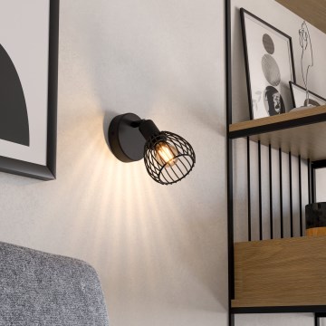 Eglo - Настенный светильник 1xE14/40W/230V черный